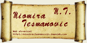 Miomira Tešmanović vizit kartica